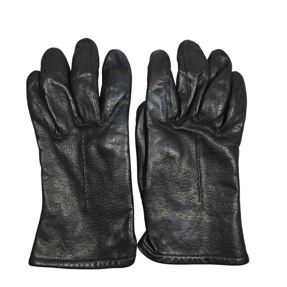Vintage Aris Genuine Leather Winter Gloves With Polyester Lining Size 8.5 Women' - Picture 1 of 5